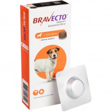 Жевательные таблетки Bravecto от блох и клещей для собак весом 4,5 - 10 кг (1 таблетка) 