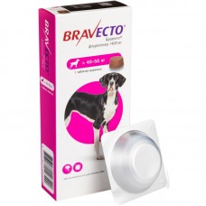 Жевательные таблетки Bravecto от блох и клещей для собак весом 40 - 56 кг (1 таблетка) 